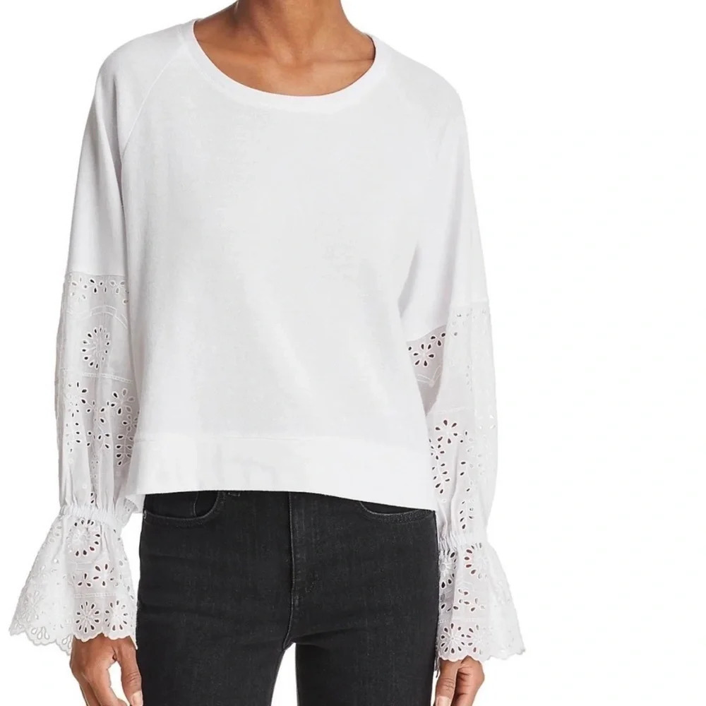 New Generation Love Penelope Embroidered Top White NWT Boho Casual Medium